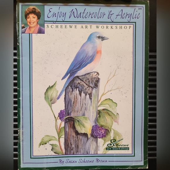 Bundle of 5 Painting Books, Watercolor, Santa, Flowers - Picture 3 of 6